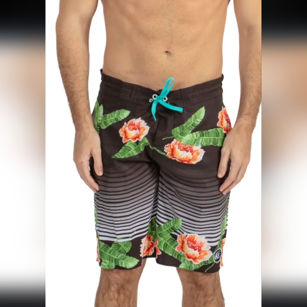 5/$15 Bundle Deal Wavelife Caged Floral Drawstring 21" Board Short men's 34